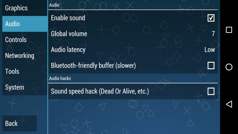 Audio settings PPSSPP