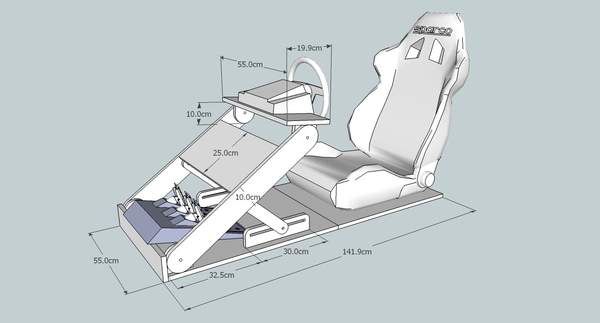 Чертежи кокпита для симрейсинга