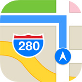 Maps icon in iOS